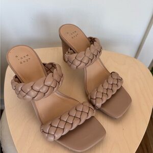 A New Day Women's Tan Braided Sandals
